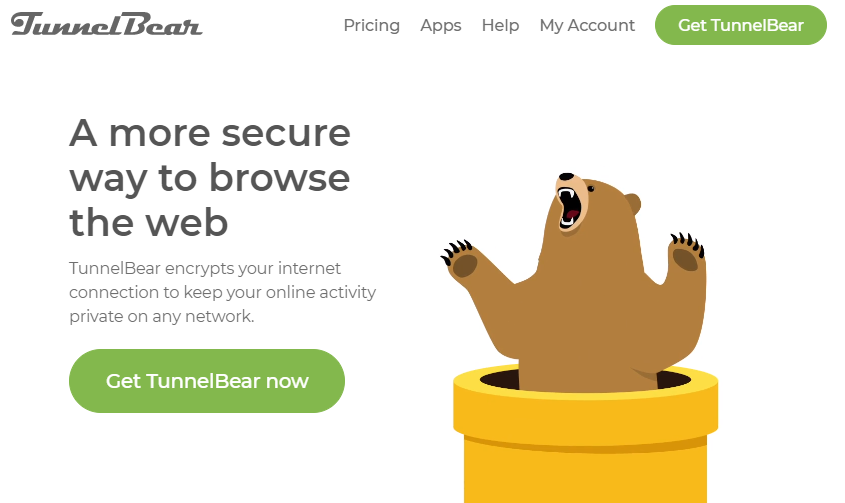 Tunnel Bear Top Page